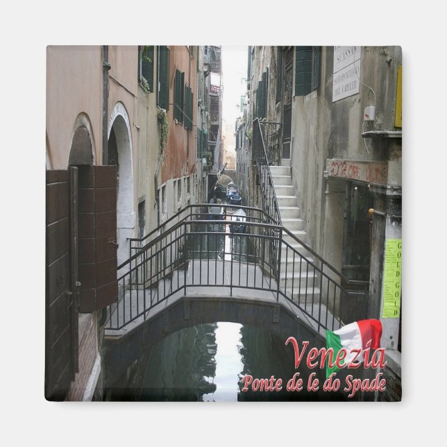 VNT052 VENICE, DE LE DO SPADE BRIDGE, Fridge Magnet (Framsidan)
