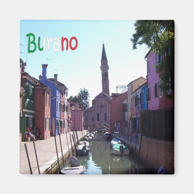 VNT070 BURANO, VENICE, Venetien, Italien, Fridge Magnet (Framsidan)
