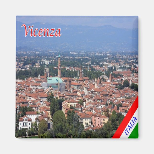 VNT074 VICENZA, Venetien, Italien, Fridge Magnet (Framsidan)