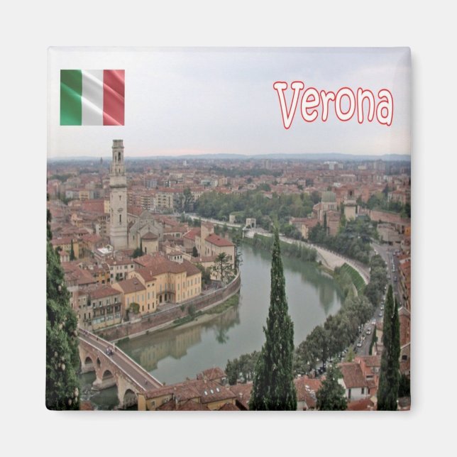 VNT082 VERONA, Venetien, Italien, Fridge Magnet (Framsidan)