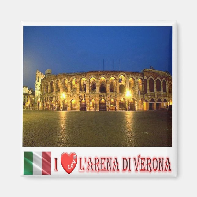 VNT095 VERONA, ARENA I Kärlek, Venetien, Italien,  Magnet (Framsidan)