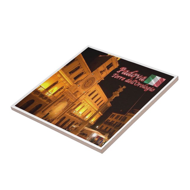 VNT107 PADOVA, Clock Torn, Venetien, Italien Kakelplatta (Sidan)