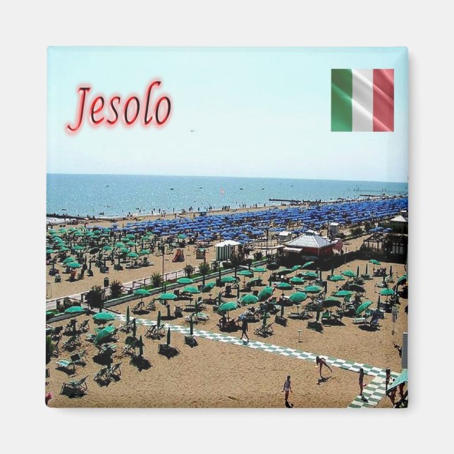 VNT112 JESOLO Beach, Venetien, Italien, Fridge Magnet (Framsidan)
