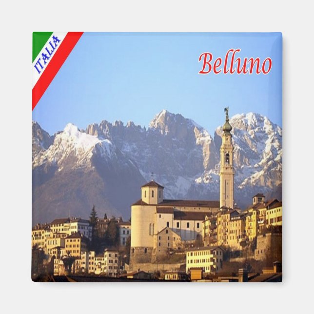 VNT122 BELLUNO, Belluno Schiara, Italien, Fridge Magnet (Framsidan)