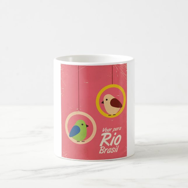 Voar para Rio, Brasil-reseaffisch. Kaffemugg (Center)