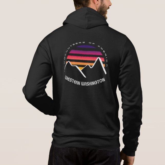 VOAWW Synth Wave Hoodie T Shirt (Baksida)