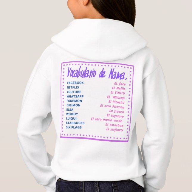 vocabulario de mamma t shirt (Baksida)