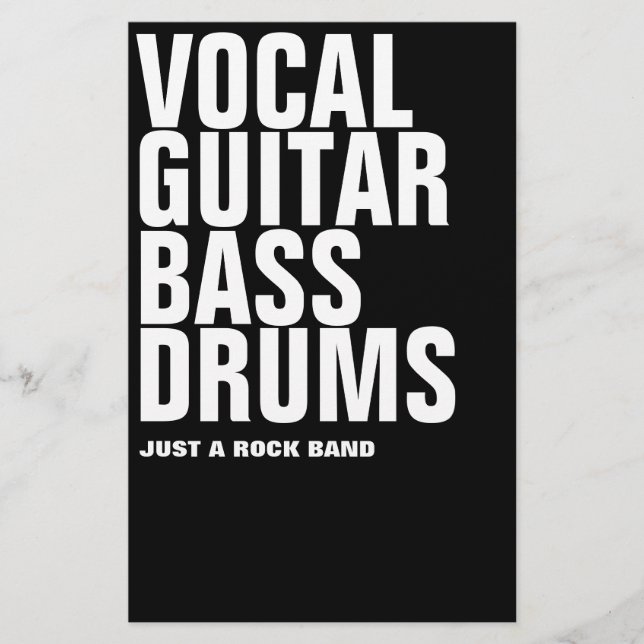 vocal, guitar, baser, trummor... sten brevpapper (Framsida)
