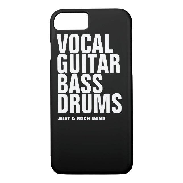 vocal, guitar, baser, trummor... sten Case-Mate iPhone skal (Baksida)