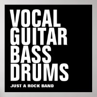 vocal, guitar, baser, trummor... sten