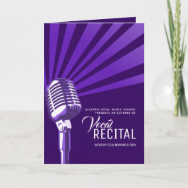 Vocal musical, lila-mikrofon, i skäl program