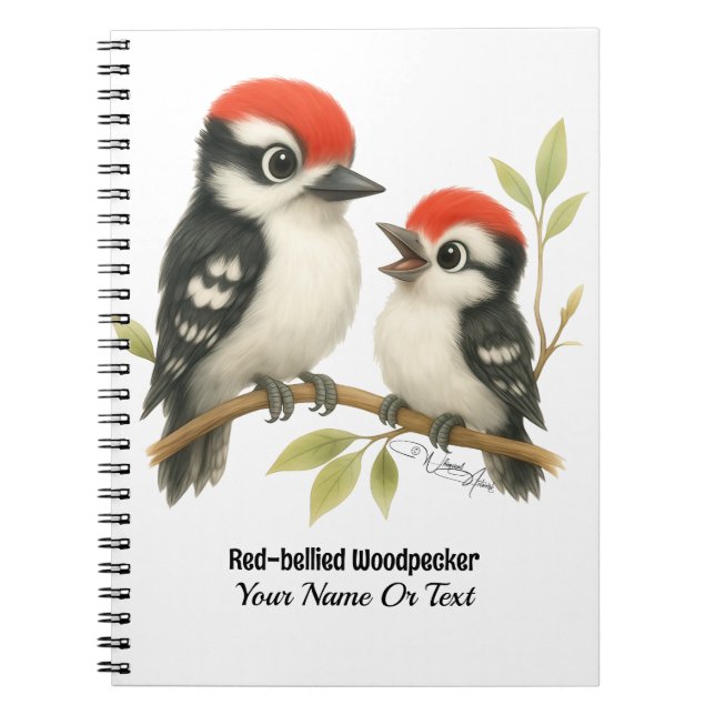 Vocal Red-Bellied Woodpecker Anteckningsbok (Framsidan)