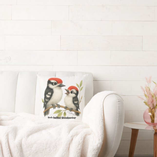 Vocal Red-Bellied Woodpecker Kudde (Soffa)