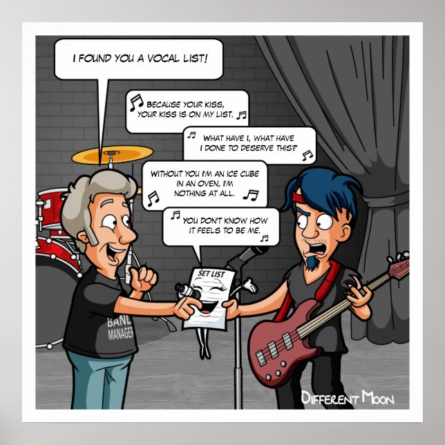 Vocalist Music Humor Funny Pun Poster (Framsidan)