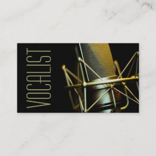 Vocalist, sångare, artist, musik, Lessons Mic Visitkort