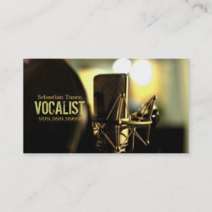 Vocalist, sångare, artist, musik, Lessons Mic Visitkort