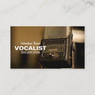 Vocalist, sångare, artist, musik, Lessons Mic Visitkort