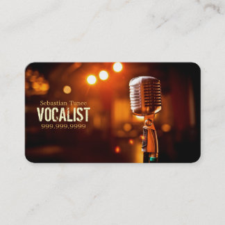 Vocalist, sångare, artist, musik, Lessons Mic Visitkort