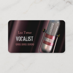 Vocalist, sångare, artist, musik, Lessons Mic Visitkort
