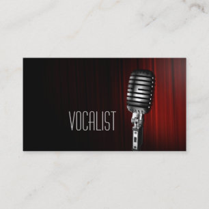 Vocalist, sångare, artist, musik, Lessons Mic Visitkort