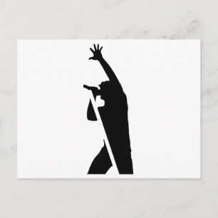 Vocalist Silhouette Vykort