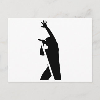 Vocalist Silhouette Vykort