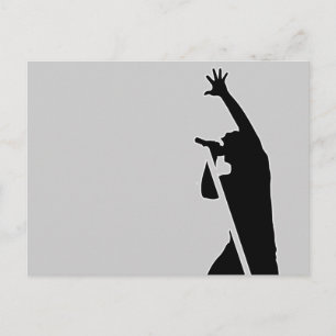 Vocalist Silhouette Vykort