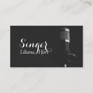 Vocalist, Singer, Music Affärskort Visitkort
