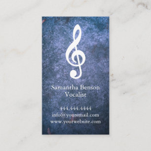 Vocalist Singer Musical Clef Logotyp Ro Guld Music Visitkort