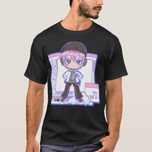 Vocaloid Windows Blue Version Vy2 Roro T Shirt (Framsida)
