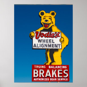 Vodies undertecknar jätte- VintageNeon i den Poster