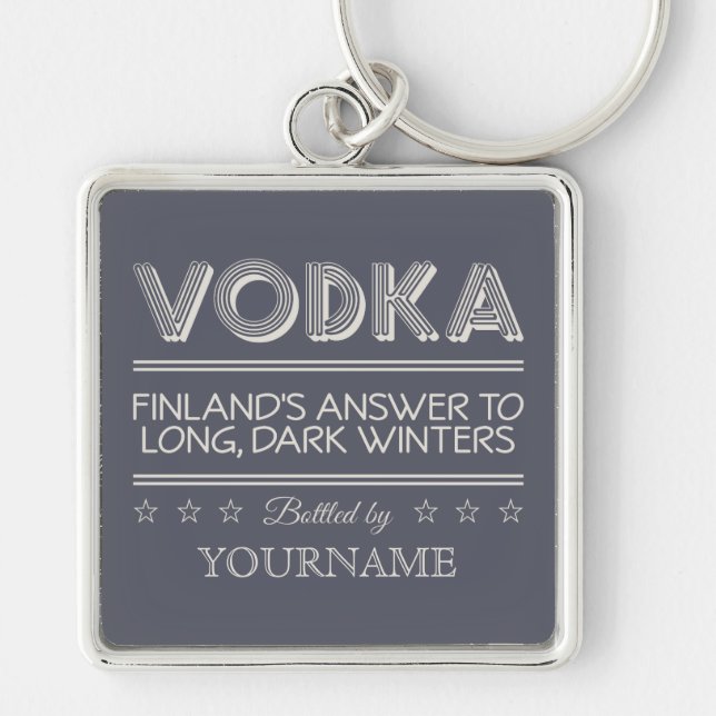 VODKA anpassningsbar färg nyckelring (Framsidan)