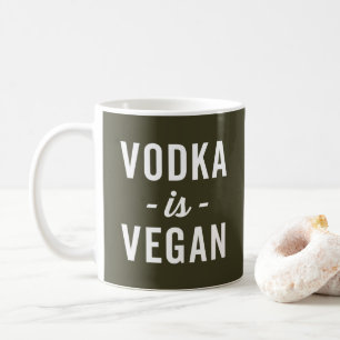 Vodka är det roliga citationstecknet för veganen kaffemugg