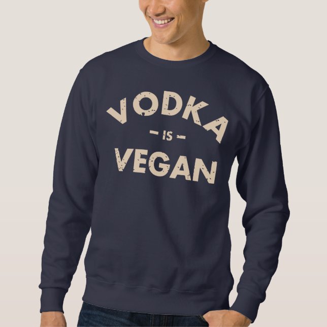 Vodka är tröjan för veganen #2 lång ärmad tröja (Framsida)