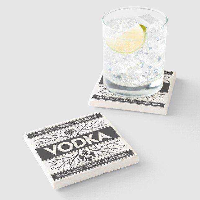 Vodka Coaster Underlägg Sten (Sidan)