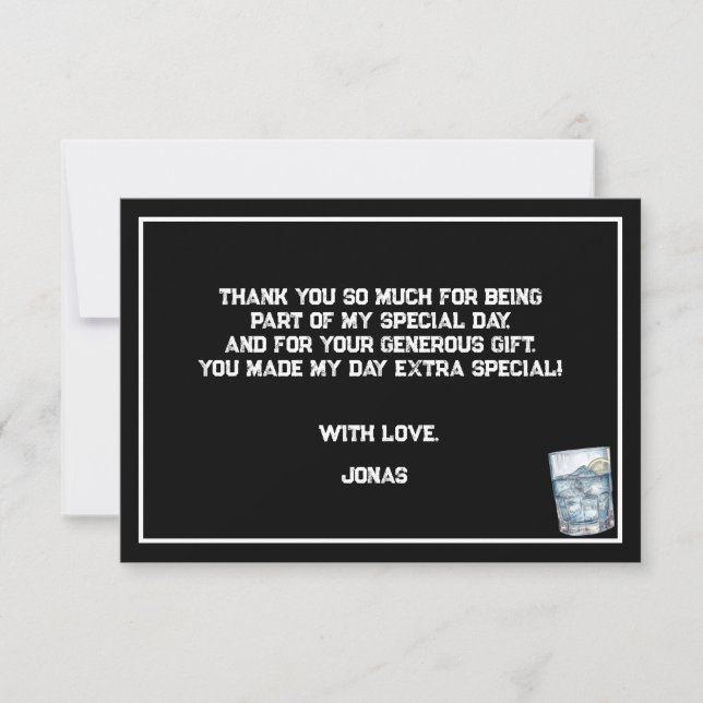 Vodka låt oss party vuxna födelsedag tack kort (Framsida)