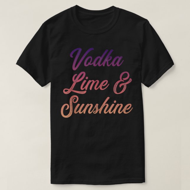 Vodka lime och sunshine t shirt (Design framsida)