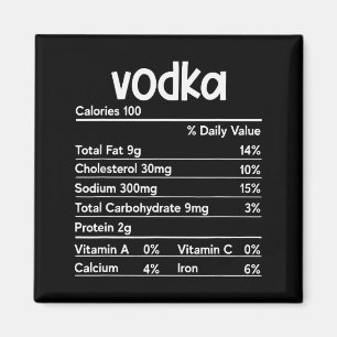 Vodka Näringsfakta Thanksgiving Roligt Drickande Magnet