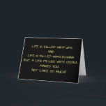 VODKA = NO CARES FOR UPS/DOWNS ON BIRTHDAY SIS KORT<br><div class="desc">THIS IS A "CUTE" CARD TO SEND TO YOUR SISTER THAT HAS A GREAT SENSE OF HUMOR... AND MAYBE SHE EVEN LIKE VODKA :)</div>