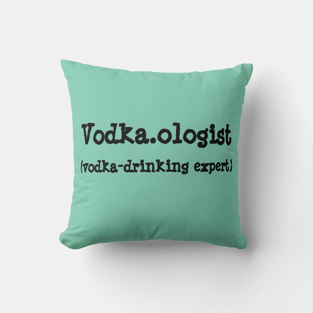 Vodka.ologist-dekorativ kudde (Framsida)