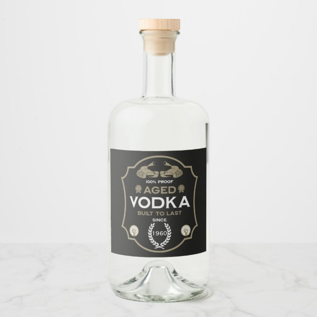 Vodka över Backe födelsedag Spritflaskor Etikett (Framsida)
