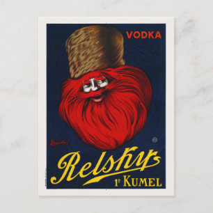 Vodka Relskys Frankrike 1911 Vintage affisch Vykort