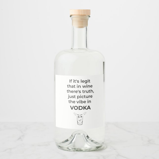 Vodka Roligt Spritflaskor Etikett (Framsida)