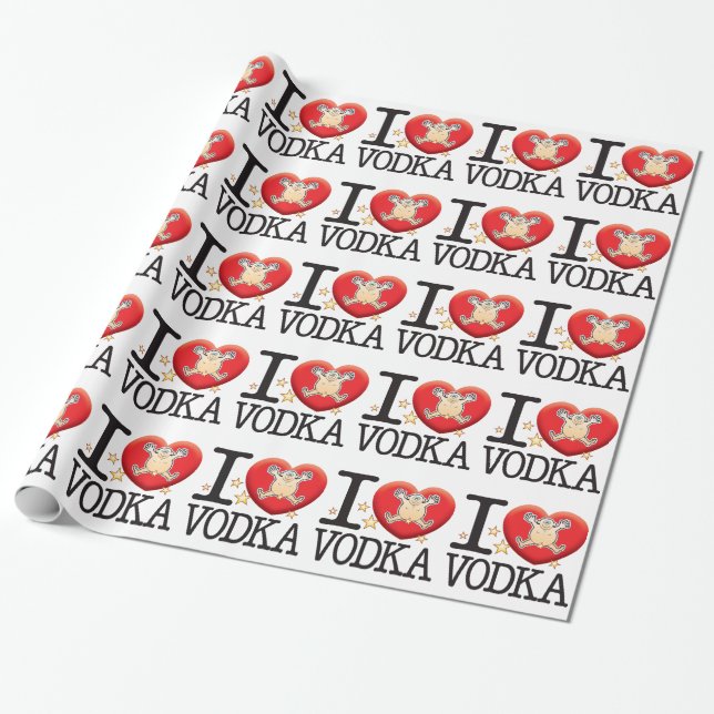 Vodkakärlekman Presentpapper (Utrullad)