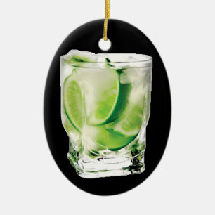 Vodkalimefruktprydnad Julgransprydnad Keramik
