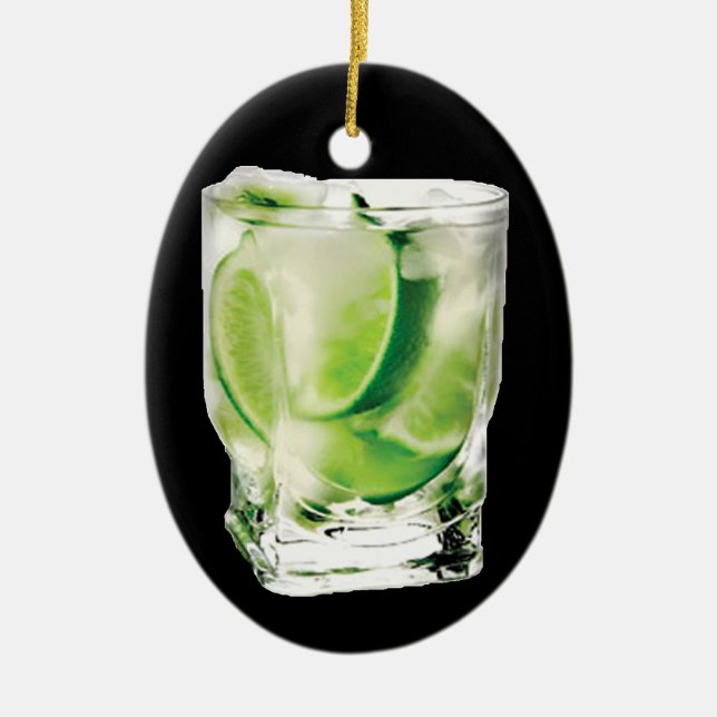 Vodkalimefruktprydnad Julgransprydnad Keramik (Framsidan)