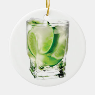 Vodkalimefruktprydnad Julgransprydnad Keramik