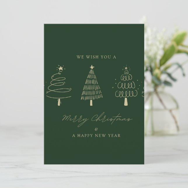 🎄 Voeux de Merry Christmas Greeting Card 🎄 Inbjudningar (Stående Fram)
