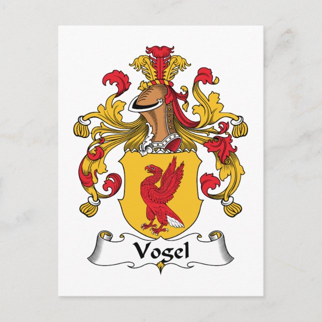 Vogel Family Crest Vykort (Framsida)