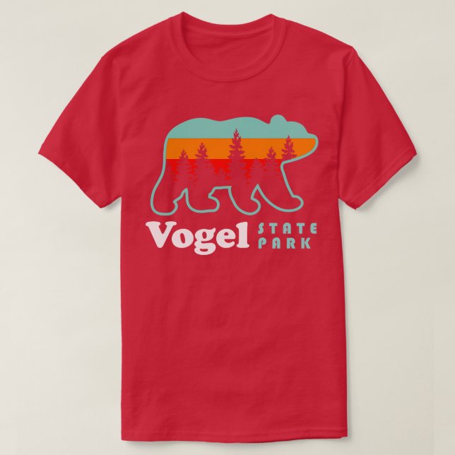 Vogel State Park Camping Georgia Sjö Bear T Shirt (Design framsida)